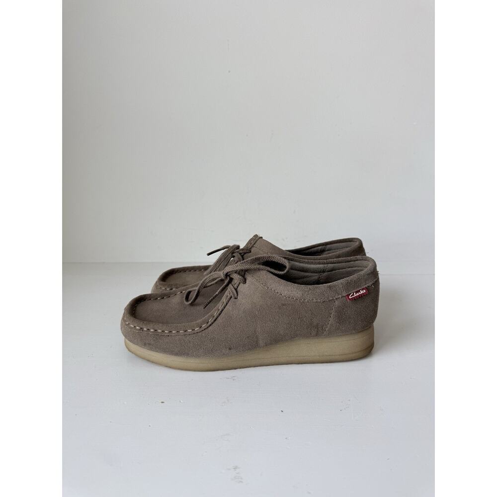 Clarks Womens Padmora Wallabee Low Taupe Suede Leather Comfort Shoes 8 M